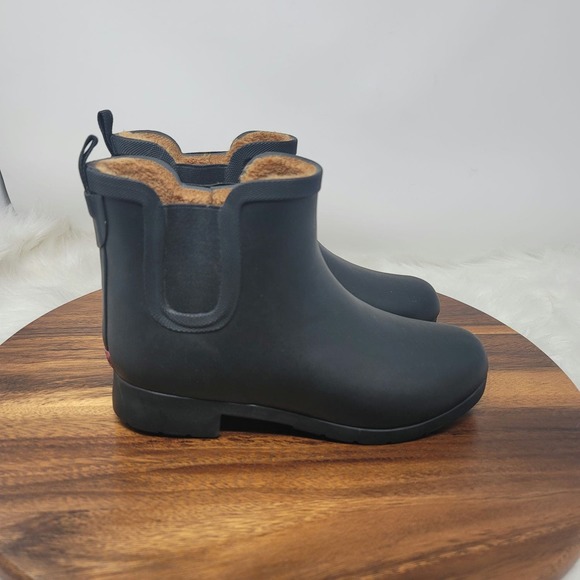 Chooka Plush Waterproof Bainbridge Chelsea Black Ankle Boot 8 - Picture 4 of 8